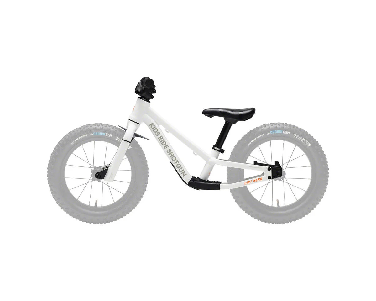 Kids Ride Shotgun Dirt Hero MTB Balance Bike Frameset (White) (Wheels & Brake Sold Separately)